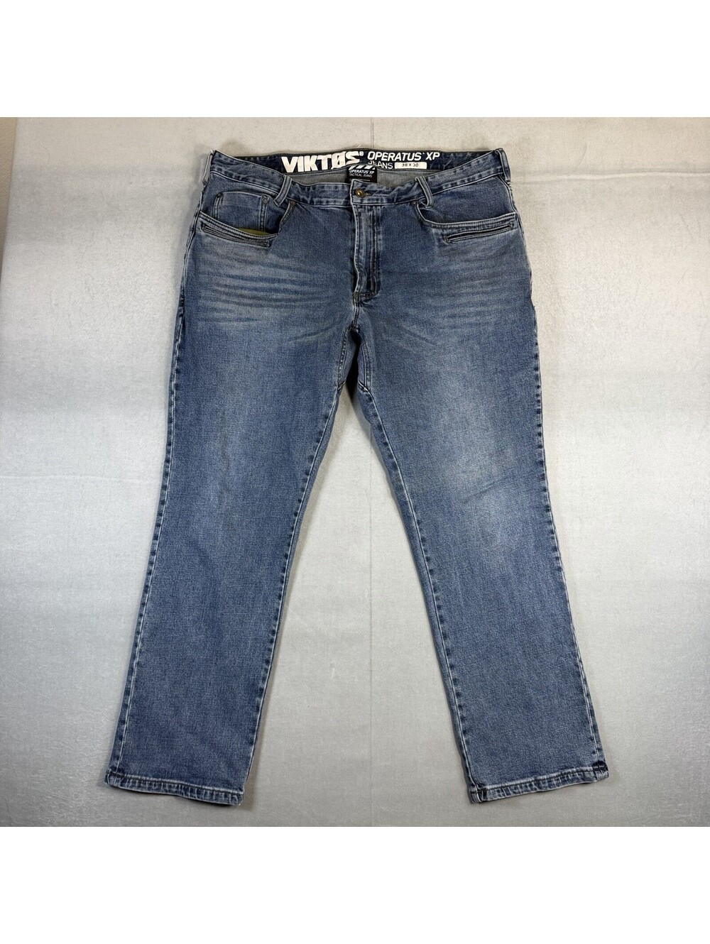 Viktos Operatus XP Tactical Jeans Men's 38x30 Blue Medium Wash Stretch Denim